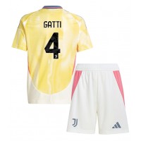 Juventus Federico Gatti #4 Vonkajší Detský futbalový dres 2024-25 Krátky Rukáv (+ trenírky)